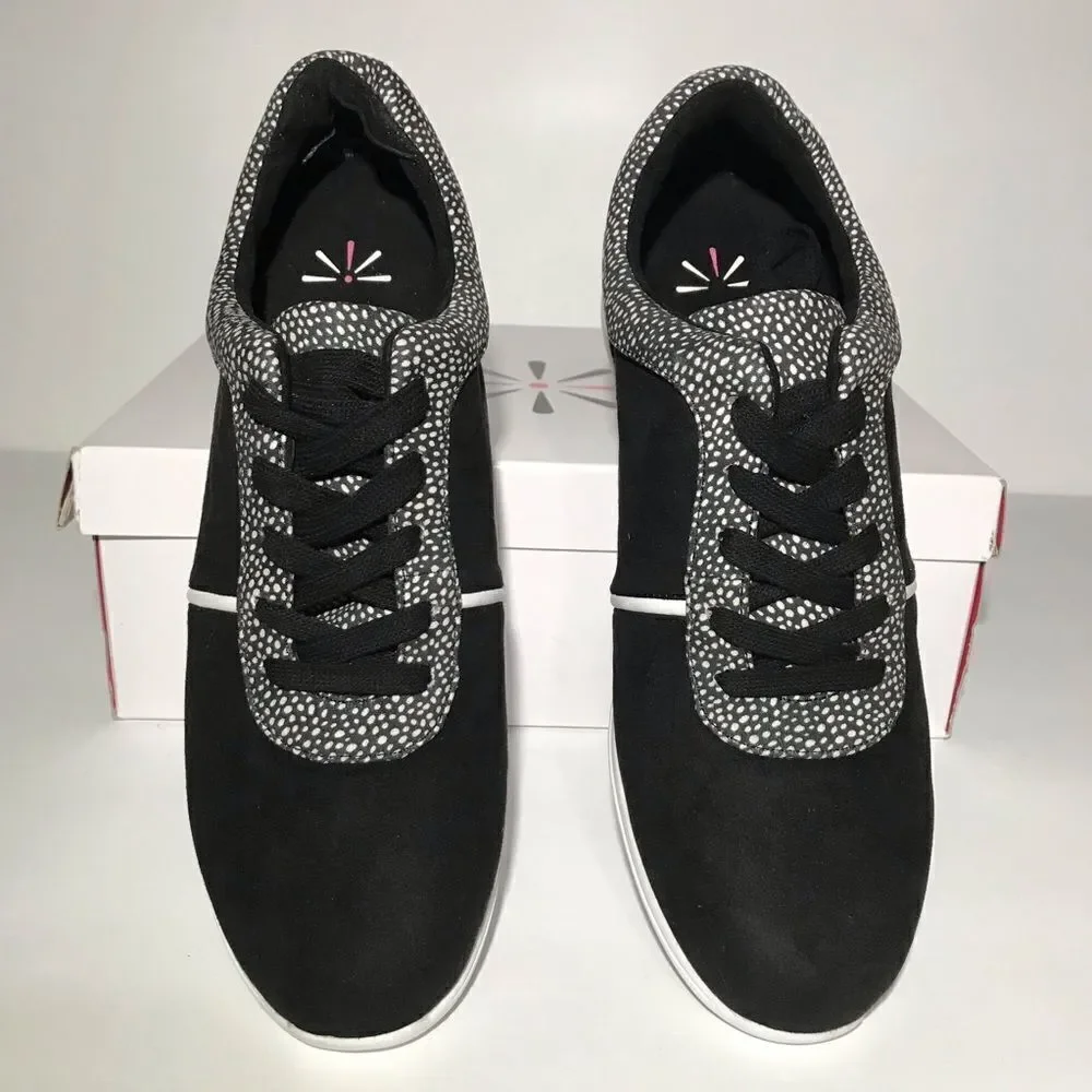 Isaac Mizrahi Live! Suede Contrast Dot Lace-Up Sneakers